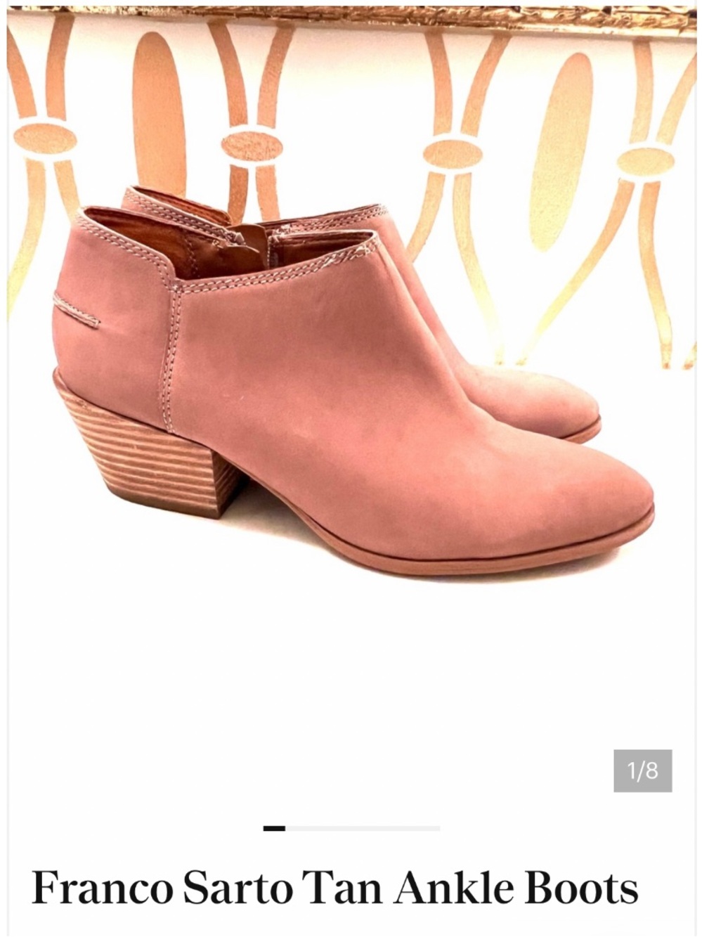 Franco Sarto Tan Ankle Boots